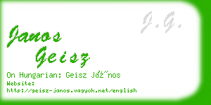 janos geisz business card